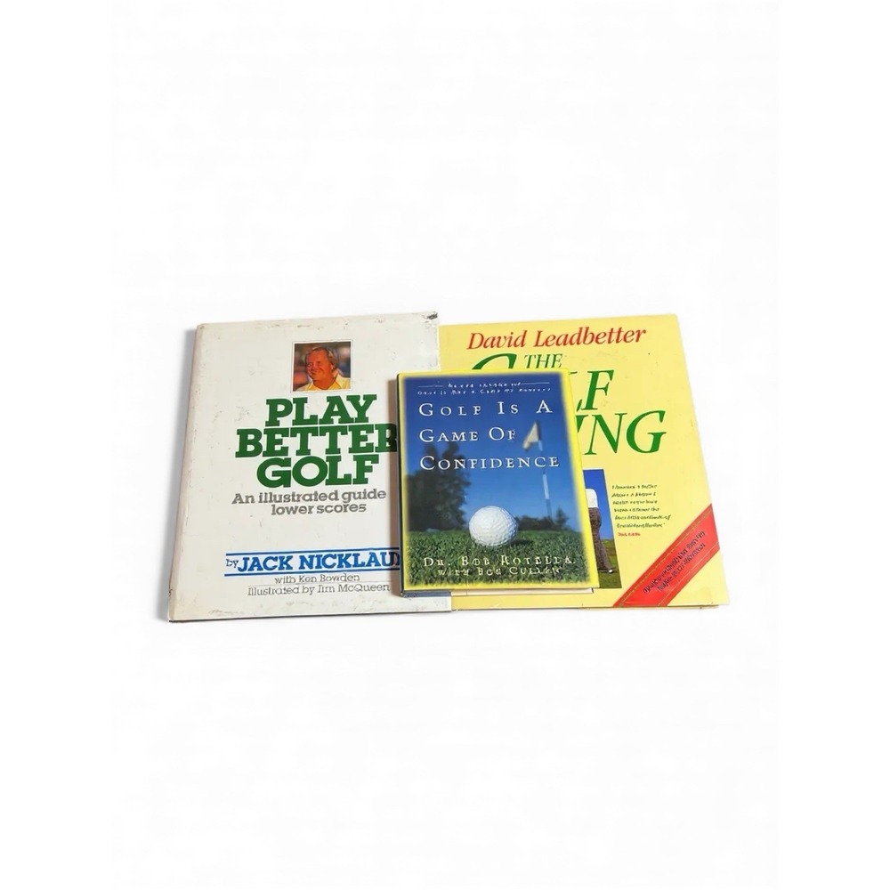 Golf Book Lot Jack Nicklaus Play Better Golf Rotella Confidence Leadbetter Swing